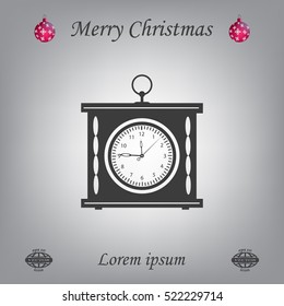 elegant roman numeral clock / vector illustration