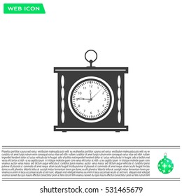 elegant roman numeral clock / vector illustration
