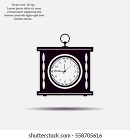 elegant roman numeral clock / vector illustration