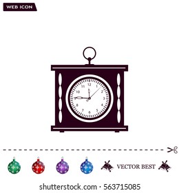 elegant roman numeral clock / vector illustration