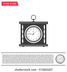 elegant roman numeral clock / vector illustration
