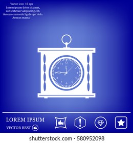 elegant roman numeral clock / vector illustration