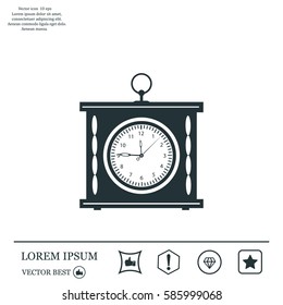 elegant roman numeral clock / vector illustration