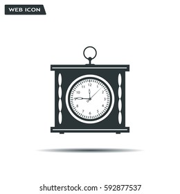 elegant roman numeral clock / vector illustration