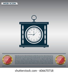 elegant roman numeral clock / vector illustration