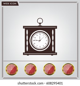 elegant roman numeral clock / vector illustration