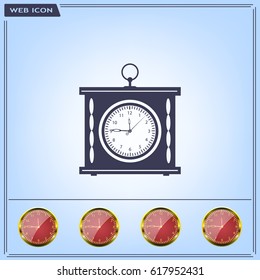 elegant roman numeral clock / vector illustration