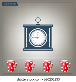 elegant roman numeral clock / vector illustration