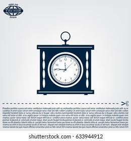 elegant roman numeral clock / vector illustration