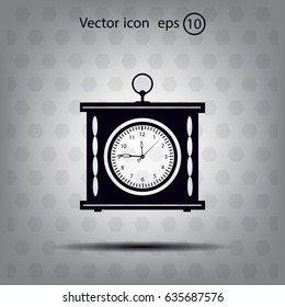 elegant roman numeral clock / vector illustration