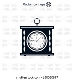 elegant roman numeral clock / vector illustration