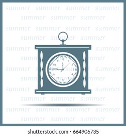 elegant roman numeral clock / vector illustration