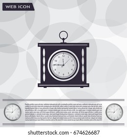elegant roman numeral clock / vector illustration