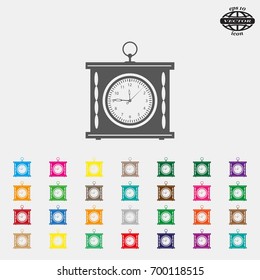 elegant roman numeral clock / vector illustration