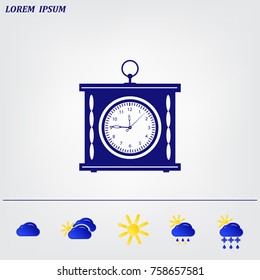 elegant roman numeral clock / vector illustration