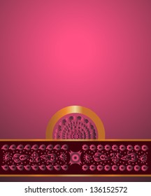 elegant romantic background with horizontal lace stripes and copy space. Vector, EPS 10