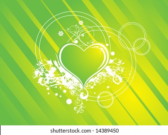 elegant romantic green vector banner, illustration