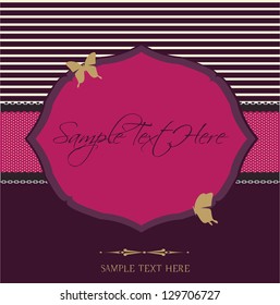 Elegant and romantic invitation card