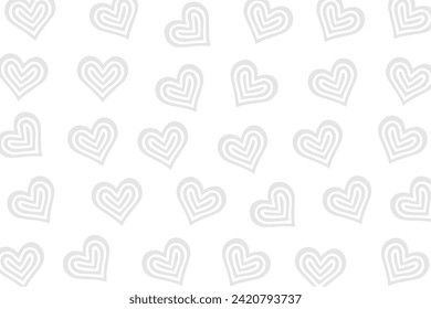 elegant romantic love heart pattern backdrop design vector