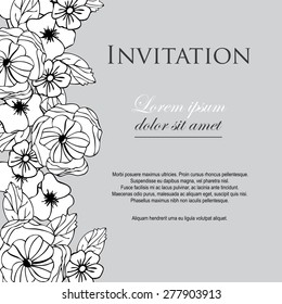  elegant romantic wedding invitation with  flowers. background vector illustration 6