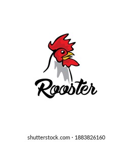 elegant rooster head logo, big and strong cock with Rooster type, vector illustrations