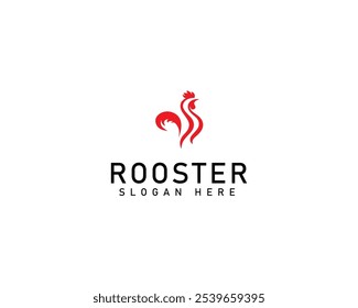 Elegant Rooster logo template, Simple Farm logo designs abstract concept