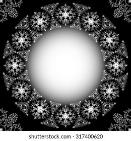 Elegant round arabesque frame  - vector illustration