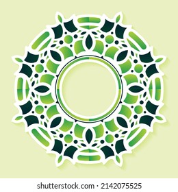 Elegant round border frame design