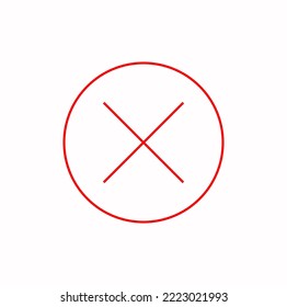 Elegant round close icon. thin line close vector icon.