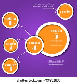 Elegant round design template for infographics and website templates or design graphic for business