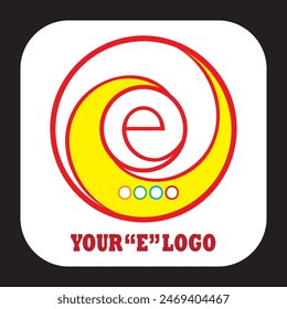 Elegant round "e" logo business