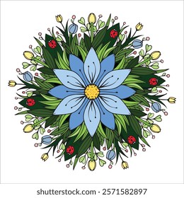 elegant round floral decorations for boho style gifts