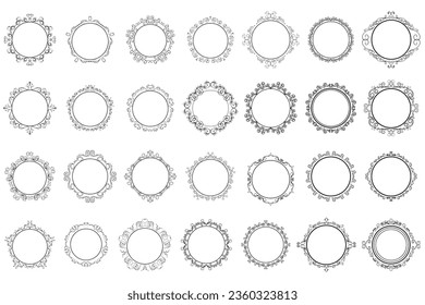 Elegant Round Frame Collections, border for initial and photo