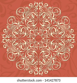 Elegant round lace on seamless texture