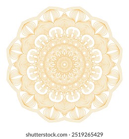 Elegant Round Mandala Vector Design Perfect for Print