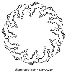 Elegant round silhouette frame