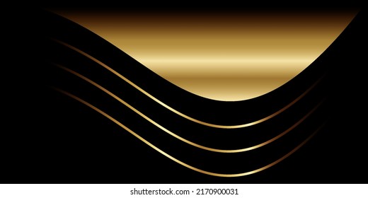 Elegant Rounded shape With shiny gold