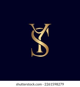 ELEGANT ROYAL AMAZING GOLD WOMEN BEAUTY LOGO LETTER YS