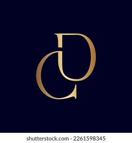 ELEGANT ROYAL AMAZING GOLD WOMEN BEAUTY LOGO LETTER DC