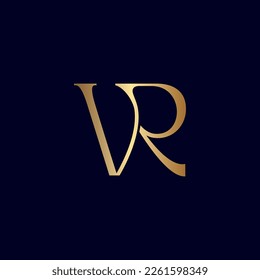 ELEGANT ROYAL AMAZING GOLD WOMEN BEAUTY LOGO LETTER VR