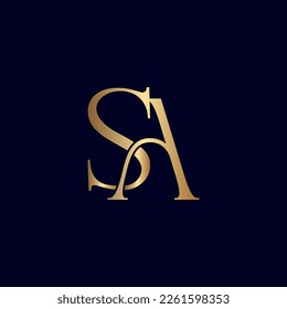 ELEGANT ROYAL AMAZING GOLD WOMEN BEAUTY LOGO LETTER SA