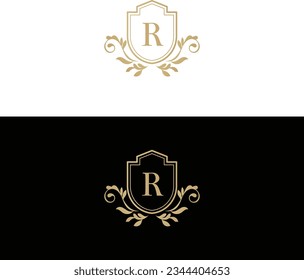 Elegant royal crest heraldry logo. Vintage heraldic business monogram emblem line icon. Coat of arms royalty crown shield symbol. Vector illustration.
Elegant royal crest heraldry logo. Vintage.