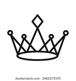Elegant Royal Crown Icon Signifying Leadership and High Status