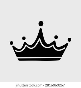 Elegant Royal Crown Silhouette Vector Illustration