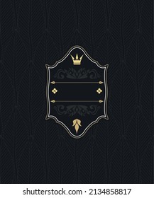 icono elegante de patrón de emblema real