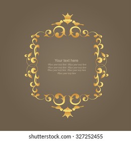 Elegant royal frame with crown.