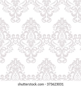 Elegant Royal pattern ornament in white beige color. Vector