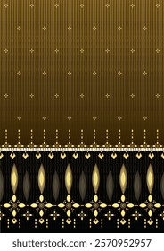 Elegant Royal Thai Pattern - Luxurious Traditional Textile Design. Classic Thai Cultural Motifs with Golden Accents, Perfect for Premium Fabric, High-Quality Seamless Design Ideal for Art