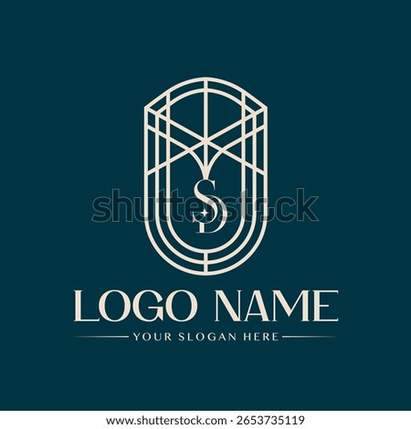 Elegant S D Monogram Logo Luxury Brand and Financial Services