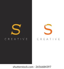 Eleganter S-Letter-Logo-Vektorgrafik für Branding, Unternehmens- und persönliche Geschäftsidentität